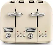 [De'Longhi] Argento Flora, 4 Slice Toaster, CT04BG, Jasmine Beige