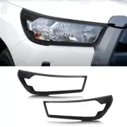 2PCS Front Headlight Head Lamp Cover Trim for Toyota Hilux 2021-2024 Matte Black (for: Toyota)