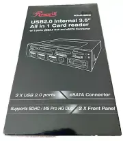 Rosewill RCR-AK-IM5002 USB2.0 -75in1- Card Reader w/3x USB2.0 ports & eSATA New
