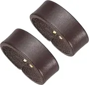 [uxcell] Leather Loop Keeper, 2 Pack Leather Loops Belt Keeper Loops Retainer Straps Replacement for 1.3"(34mm)/1.4"(38mm) Wide Belts/Straps, Coffee