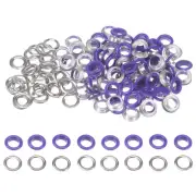 Grommets Kit 100set-10mm 7/16" Hole Metal Eyelets Grommet Tool,Purple