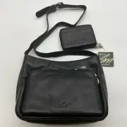 Stone Mountain Black Leather Silver Metal Purse w/Multiple Extra Wallets/Pockets