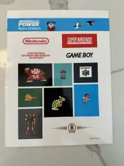 Vintage RARE Nintendo Power Insert Gamecube SNES NES Stickers Mario DK