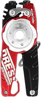 DRESS Multi Tool, 6 Functions, Line Cutter, Line, Knot, Leader, PE, Fishing, Portable Scissors, Lightweight, Small, Scissors, Key Holder, DRESS Red