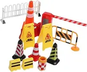 BRIGHTFUFU 1 Set Miniature Traffic Roadblocks Playset Simulation Traffic Barricades for Boys and Girls Roadblock Model Toys