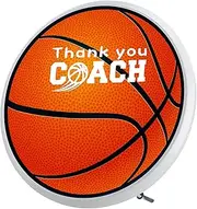 9.84 Inches Graduation Coach Gift Basketball Thanks Coach Plaque Ready to Autograph Round Orange Appreciation Gifts for Graduation Gift Coaches Team Player Accessories