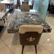 Agate Dining Table Top / Brown Agate Stone Coffee Table / Agate Console Tabletop