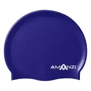 Amanzi Signature Blueberry Swim Cap, Silicone Swim Cap