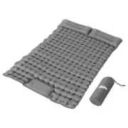 NNEDSZ Self Inflating Mattress Camping Sleeping Mat Air Bed Double Pillow Bag