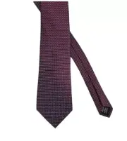 Van Heusen Necktie Men 59x3.5 Burgundy Silk Diamonds Handmade Mini Romic 4102