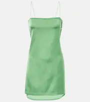 [Jacquemus] Jacquemus Elica satin minidress UK 6 green