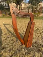 Irish Harp 15 Strings Sheesham Wood Celtic Lever Harp Folk Harp+ Free Carry Bag
