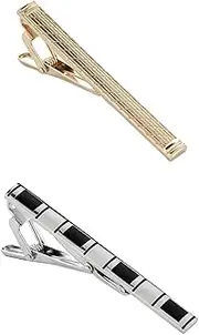 [Generic] Tie Clips for men Tie Bar Clip Set for Regular Ties Necktie Wedding Business Tie Pin Clips