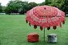 New Multipurpose Umbrella Indian Peacock Mandala Outdoor Beach Garden Sun Shade