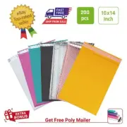#4 200 PCS 10x14 in Poly/ Paper Bubble Mailers Padded Envelopes Shipping Bags