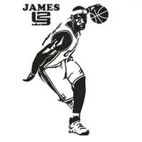 在飛比找蝦皮購物優惠-NBA 小皇帝 詹姆士 騎士 籃球明星 壁貼  剪影 壁貼 