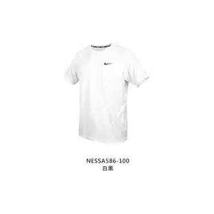 【NIKE 耐吉】SWIM 男短袖防曬T恤-DRI-FIT 抗UV 海灘 游泳 海邊 白黑(NESSA586-100)