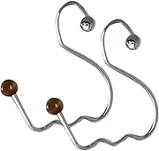 MAGICLULU 2pcs Coat Hanger Storage Racks Anti-Slip Hat and Scarf Organizer Stainless Steel Wall Hooks for Bathroom and Kitchen Home Dorm