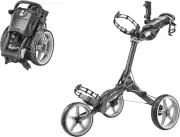 Caddytek Caddylite Compact 3 Wheel Golf Push Cart, One Click Folding Design, ...