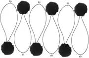 Hohopeti 6pcs Cat Scratching Post Replacement Ball Replacement Ball for Cats Replacement Cat Grab Post Cat Trees Hangings Ball Cable Grounding Wire Antistatic Cable Black Plush