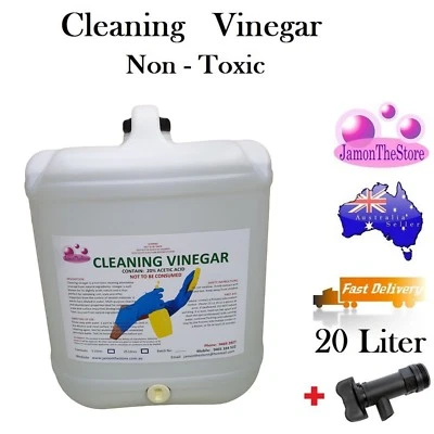 Cleaning Vinegar with 20% Acetic Acid Non-Toxic Cleaner Natural Ingredients 20lt