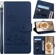 Cover Compatible with Nokia C31 4G 1499,Compatible with Nokia C31 4G 1499 Phone Case Lanyard Card Slot Wallet Flip Stand Blue