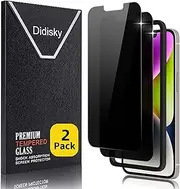 Didisky 2 Pack For iPhone 13 Pro Max 6.7'', iPhone 14 Plus 6.7'' Privacy Tempered Glass Screen Protector, with Installation Frame 9H Hardness, Anti Scartch,Anti Spy