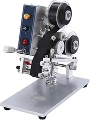 Manual Ribbon Coding Machine, Hot Foil Stamping Machine Date Code Printer, Hot Stamp Coding Machine for Expiry Date, 40-120 Times Per Minute, for Bill/Card/Cloths/Label/Paper Printer