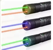 1mw Blue &Green&Red Two Colors Long Distance Laser Pointer Visible Lights BLACK