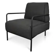 Ken Fabric Lounge Chair - Dark Grey