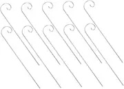 CIYODO 10 Pack Outdoor Garden Hooks Iron Shepherd Hooks for Bird Feeders Plant Signs Lanterns Garden Decor Heavy Duty Rustic Style