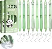YeahBoom Pack of 8 Erasable Ballpoint Pens, Rollerball Pens, Erasable Pens with Animal Head, 0.5 mm Erasable Pen Set, Erasable Rollerball Pen for Students, Gift, School Office Supplies