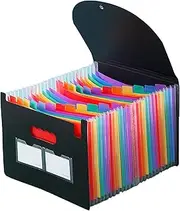 25 Pockets File Organizer,Accordian File Organizer,Expanding File Folder with Labels, File Folder Organizer for A4 Paper Storage, Large Capacity for School, Office