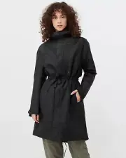 Size L- NIKE JORDAN WOMEN'S 23 ENGINEERED SATIN JACKET PARKA, BLACK/ALLIGATOR.