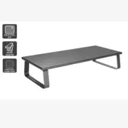 Computer Monitor Riser Laptop Stand Black Office Table PC Desktop Storage Shelf