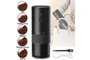 OZNALA Electric Coffee Grinder Grinding Milling Bean Nut Spices Herb Blender Machine USB Office Home(Black)
