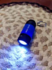 2 X Waterproof Mini USB Rechargeable LED Flashlight Pocket Keychain (Ran.Color)