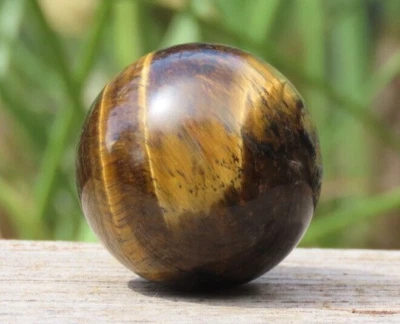 Tiger Eye Crystal Polished Sphere High Grade High Quality 58 Grams 35mm Wide