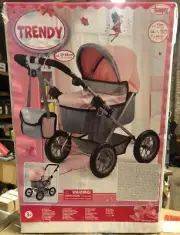 Bayer 68cm Trendy Doll Adjustable Foldable Pram Stroller Toy Pink Butterfly 3+