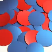 Round Sequin 1.5" Red Blue Matte Silk Frost