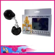 Fluffy Cuffs - Furry Black Coloured Handcuffs With Quick Release