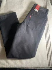 NWT-Levi's-514 Straight-Boy's Jeans -Regular Fit - Black/Dark Wash Sz16 Reg28x30