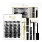 DIY Eyelash Extensions Kit Lash Clusters 144PCS Clusters Eyelash Applicator Tool