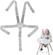 High Chair Strap, 5 Point Safety Belt, Child Safety Belt, Replacement Safety Belts, Universal Child Restraint System, Baby Safety Belt, for High Chair/Pram/Pushchair