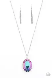Paparazzi CELESTIAL ESSENCE purple IRIDESCENT necklace