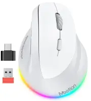 Ergonomic Mouse, Wireless Vertical Mouse RGB Backlit Rechargeable Mice for Bl...