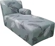 GZYLCH Left/Right Thick L Shaped Couch Cover, Chaise Lounge with Arm Sofa Slipcover, Chaise Cushion Protector Washable Furniture Protector with Elastic Strap, for Living Room,1,Right