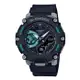 【CASIO 卡西歐】CASIO G-SHOCK 碳核心防護構造 防震 雙顯男錶 黑藍綠 樹脂錶帶 防水200米(GA-2200M-1A)