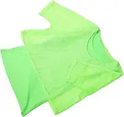 [LIFKOME] Festival Outfit Women Retro Neon Fishnet Crop Tops and Long Sleeves Dance Party Costume