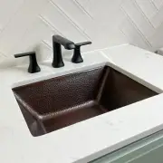 Sinkology SB208-12AG Hawking 12 in. Undermount Drop In Copper Bathroom Sink